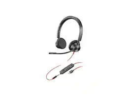 HP - Poly Blackwire 3325 USB-C Headset - Teams Certified, Stereo, Wired, On-ear - Red