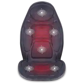 Snailax - Memory Foam Vibration Back Massager with Heat, with 6 Vibrating Motors and 2 Heat Levels - Gray