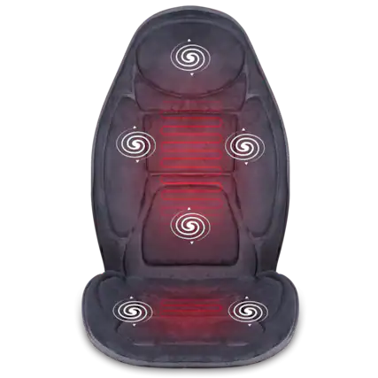 Front. Snailax - Snailax Memory Foam Vibration Back Massager with Heat, with 6 Vibrating Motors and 2 Heat Levels - Grey.