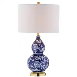 Jonathan Y - Lee 27" Ceramic Chinoiserie LED Table Lamp - Blue/White
