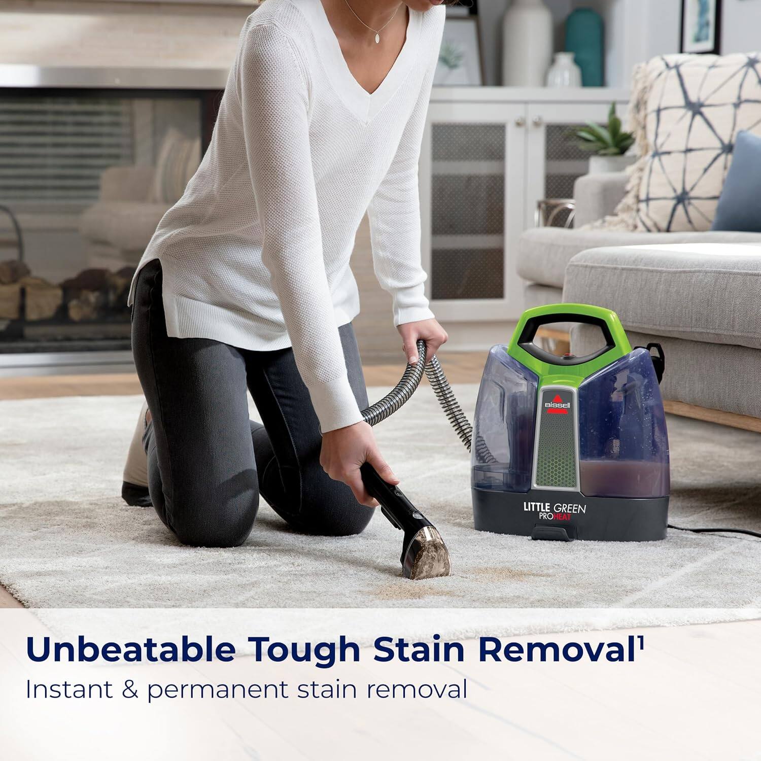 Unbeatable Tough Stain Removal  
Instant & permanent stain removal