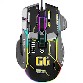 SKRAN - Ergonomic Gaming Mouse - 5 Adjustable DPI up to 4000, Comfort Grip, 9 Programmable Buttons for PC Gamers & Office Use - Wireless - Black