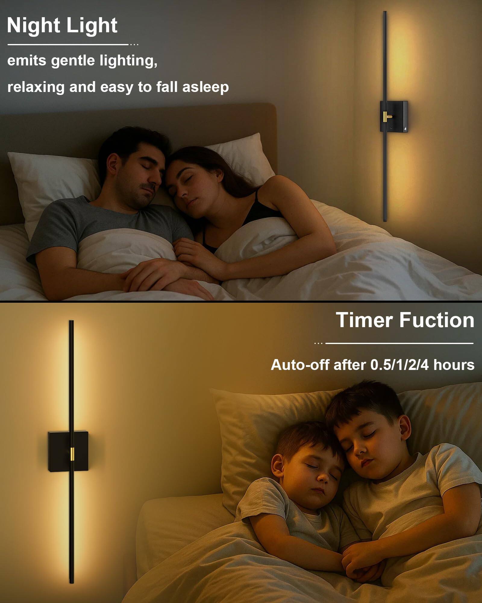 Night Light  
emits gentle lighting, relaxing and easy to fall asleep  

Timer Function  
Auto-off after 0.5/1/2/4 hours