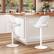 Alt View 1. Gymax - Gymax Bar Stools Set of 2 w/Enlarged PU Leather Seat Footrest Swivel Bar Chairs White - White.