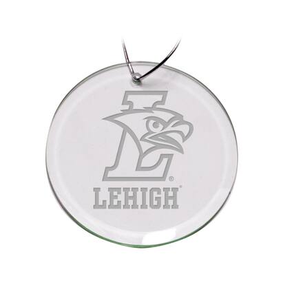 Front. Jardine - Lehigh Mountain Hawks 3'' Glass Round Ornament - Multicolor.