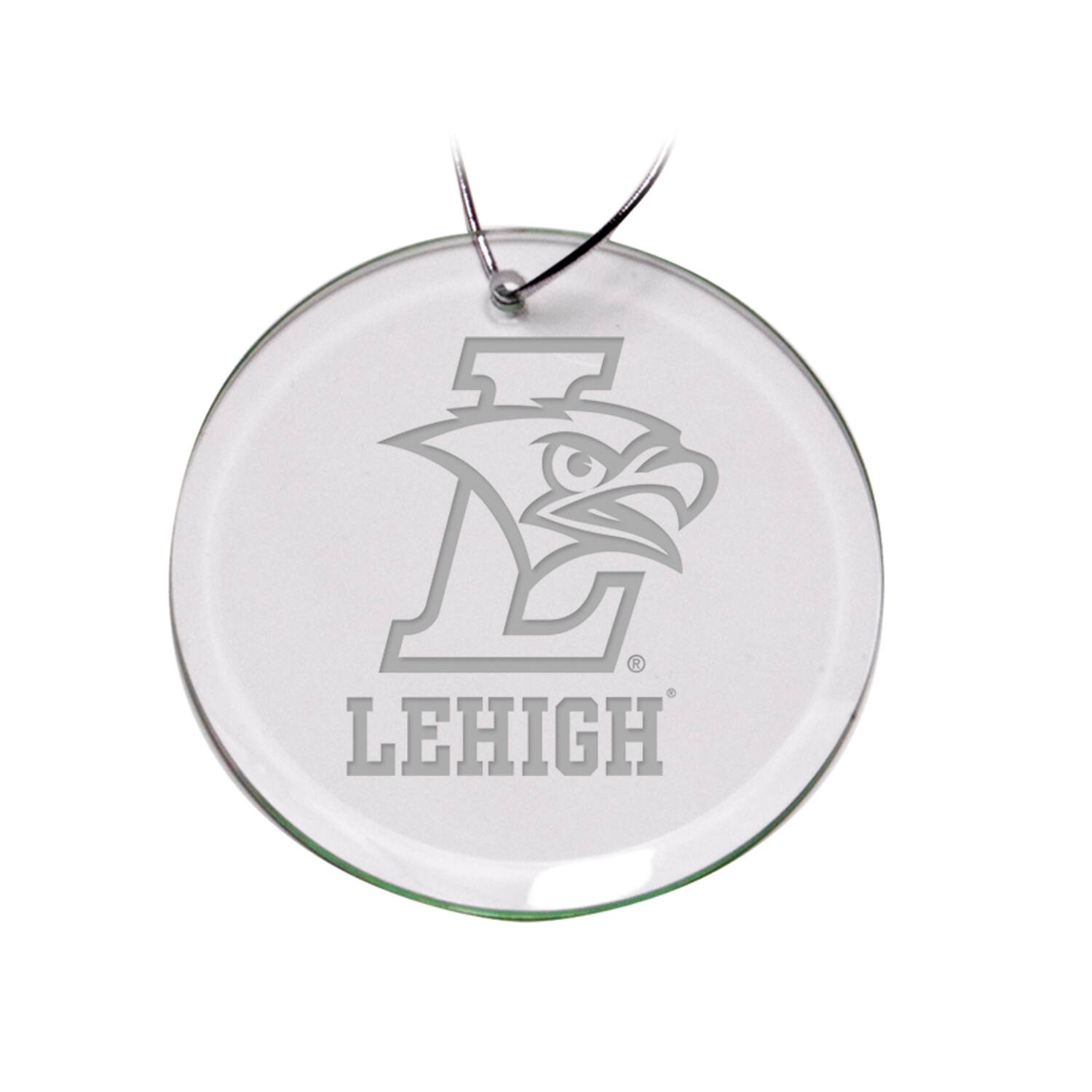 Front. Jardine - Lehigh Mountain Hawks 3'' Glass Round Ornament - Multicolor.