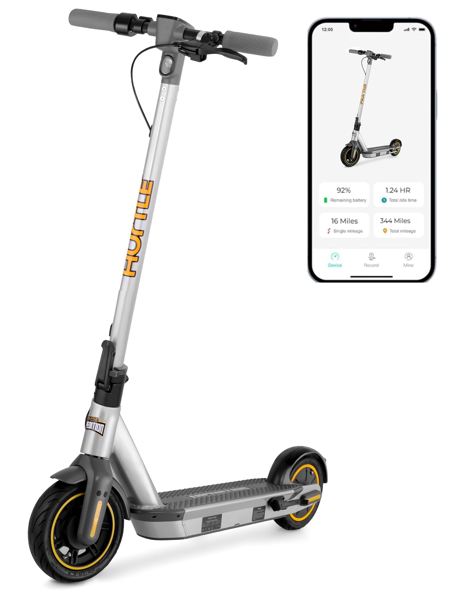 Hurtle - HURES36 Electric Scooter, 10” Foldable, 350W Motor, 31-Mile Range, LED Display, E-ABS Brake - Cool Grey price history on PriceWatchPro