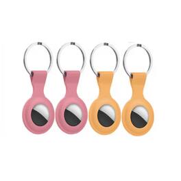 Rainforest Accessories - Key Ring Case for Apple Airtags Pink & Orange - Pack of 4 - Multi
