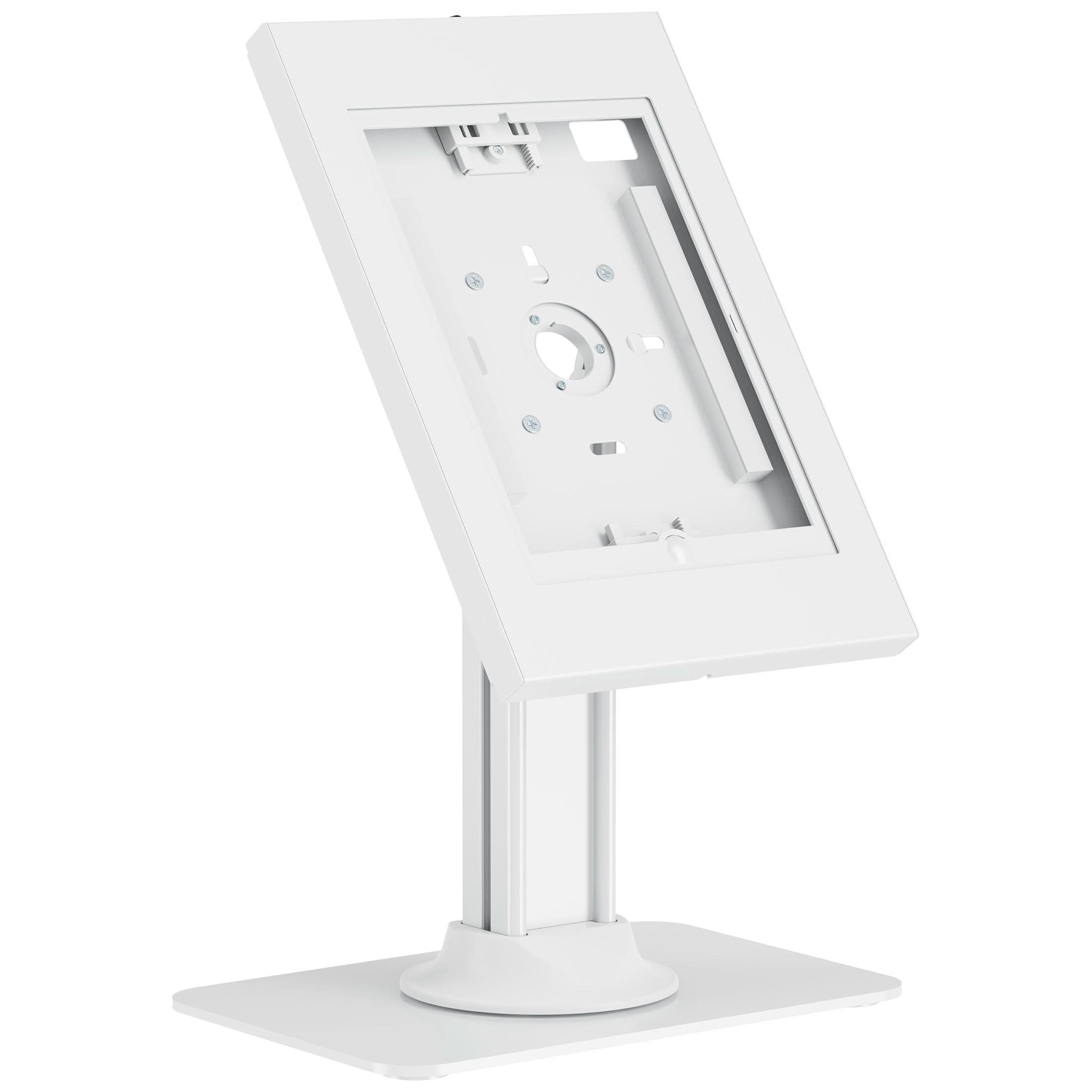 Alt View 5. Mount-It! - Anti‑Theft Tablet Countertop Stand for iPad, iPad Air & iPad Pro with Rotating and Tilting Security Kiosk, White - White.