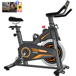 HARISON - Magnetic Exercise Bike for Home, 350 LB Capacity with Bluetooth Stationary Bike, Upgraded Seat (BBX15 BP) - Black