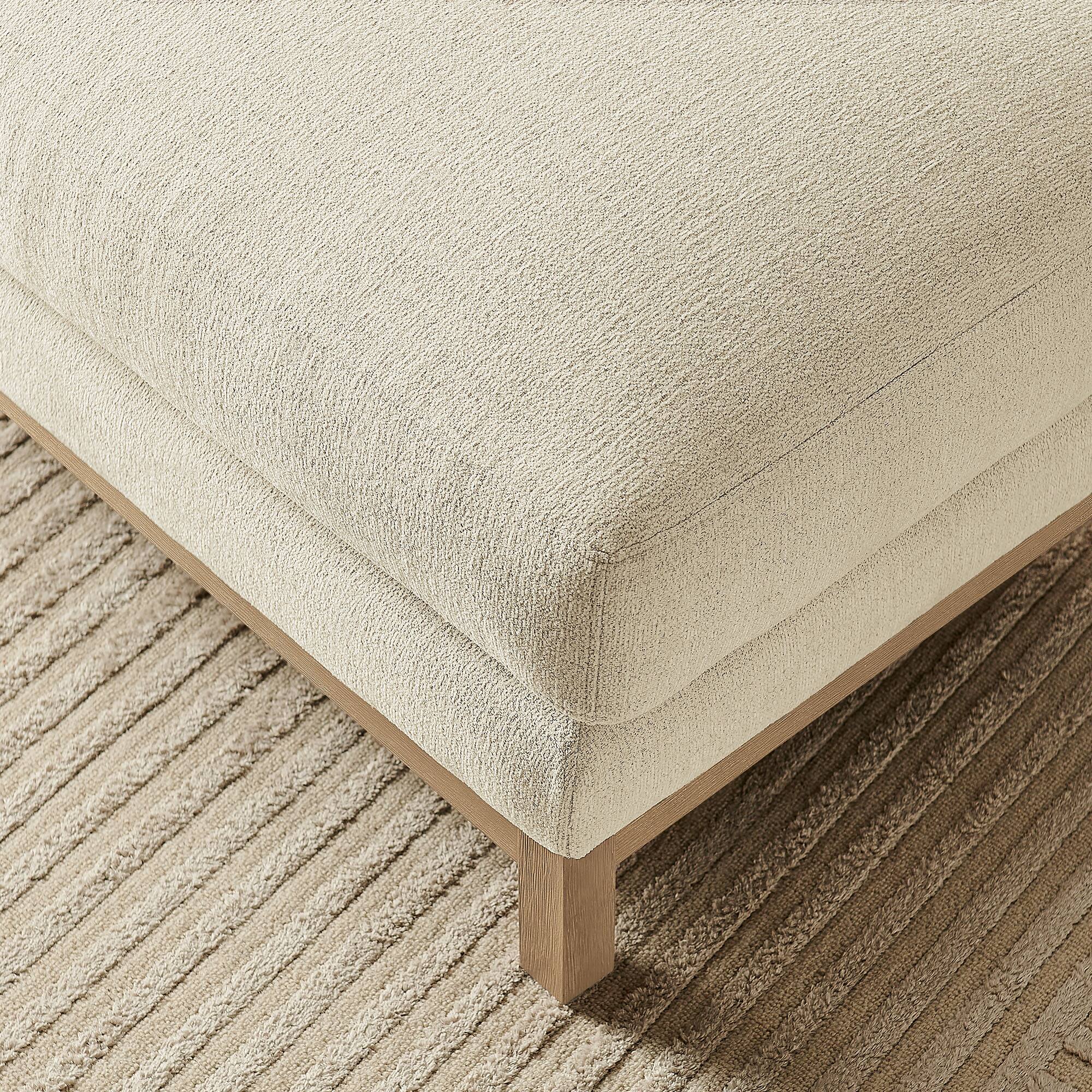 Alt View 2. Modway - Roscoe Upholstered Ottoman - Ivory.