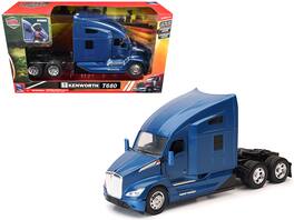 Kenworth T680 Truck Tractor "Long Haul Truckers" Series 1/32 Diecast Model by New Ray - Blue Metallic