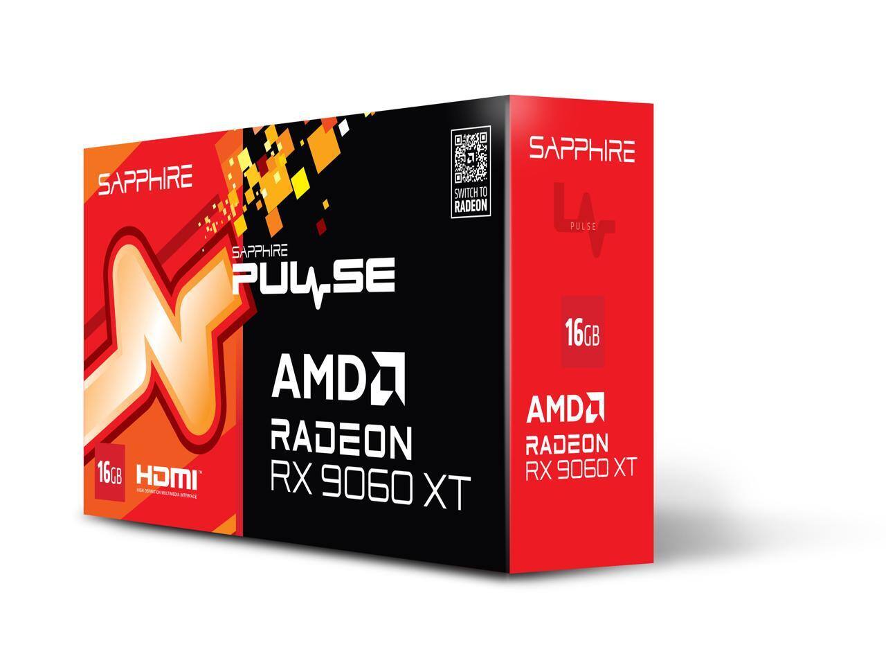 Sapphire PULSE Radeon RX 9060 XT 16GB GDDR6 PCI Express 5.0 x16 Sapphire PULSE Radeon RX 9060 XT 16GB GDDR6 PCI Express 5.0 x16