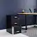 Alt View 27. Hirsh - Metal 3-Drawer Organizer File Cabinet with Pencil Drawer - Black.