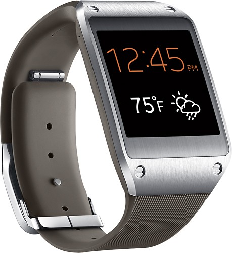  Samsung - Geek Squad Certified Refurbished Galaxy Gear Smart Watch for Select Samsung Galaxy Cell Phones - Mocha Gray