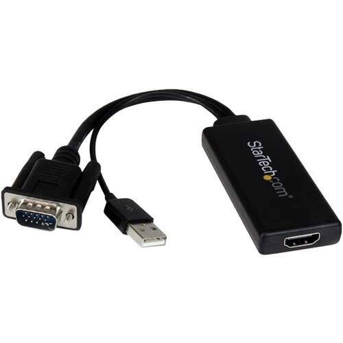 Front. StarTech.com - VGA to HDMI Video Converter - Black.