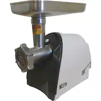 Weston - #8 Electric Meat Grinder & Sausage Stuffer - White - Front_Zoom