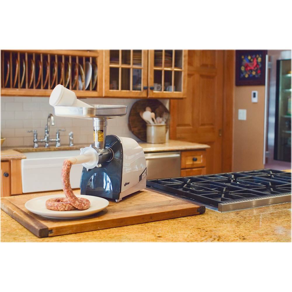 Alt View 15. Weston - #8 Electric Meat Grinder & Sausage Stuffer - White.
