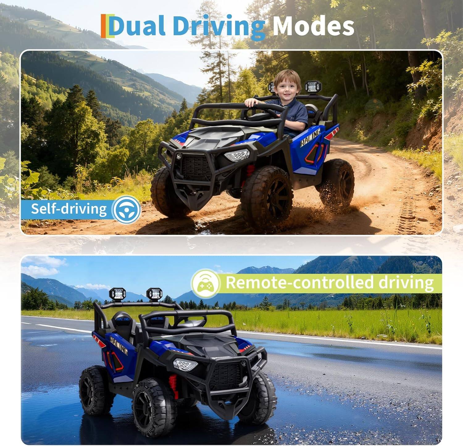 Dual Driving Modes

Self-driving

Remote-controlled driving
