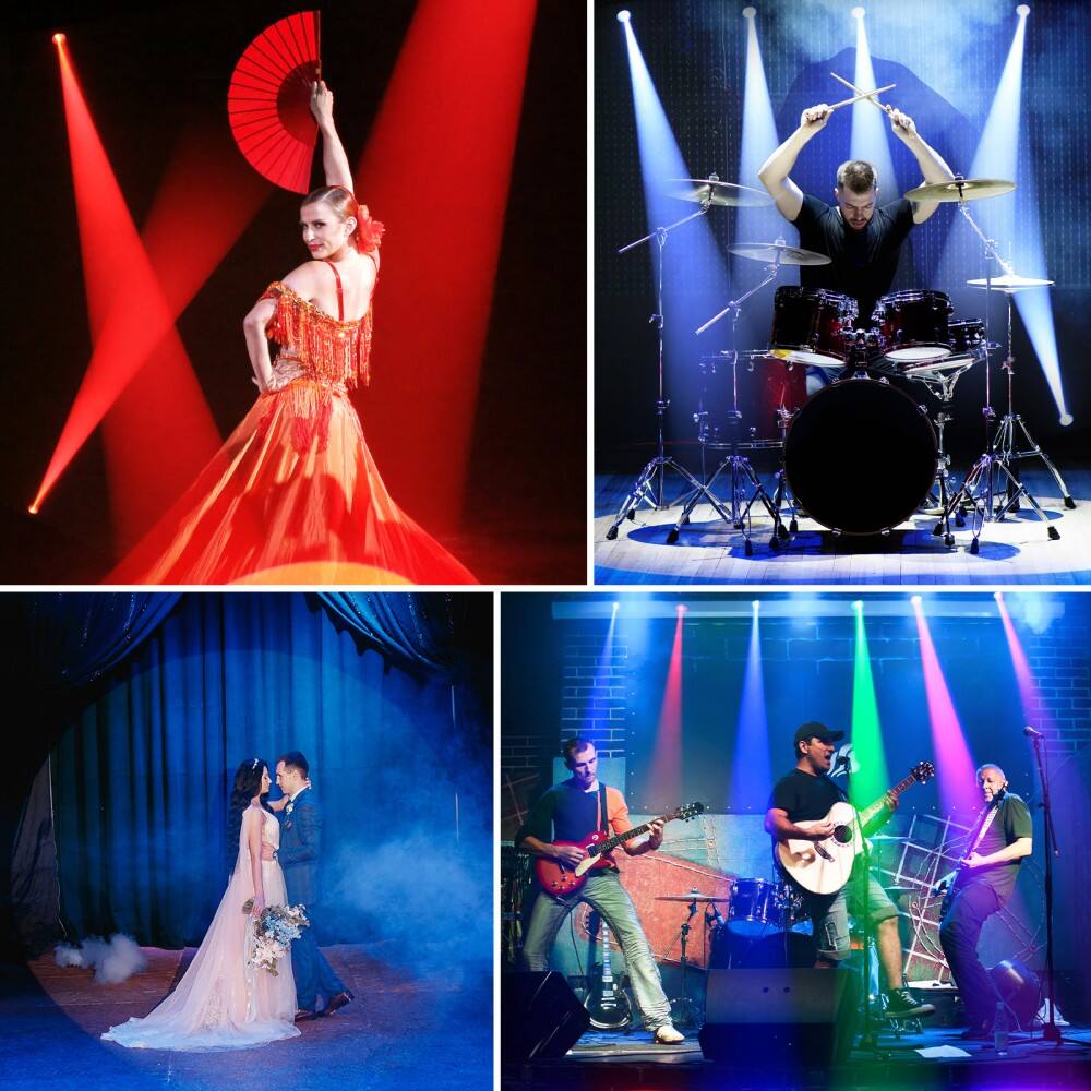 Angle. UKing - 20W LED Spotlight RGBW Beam Light with Adjustable Spot Size Dimmable & Remote Control for DJ Disco Party Bar Wedding.