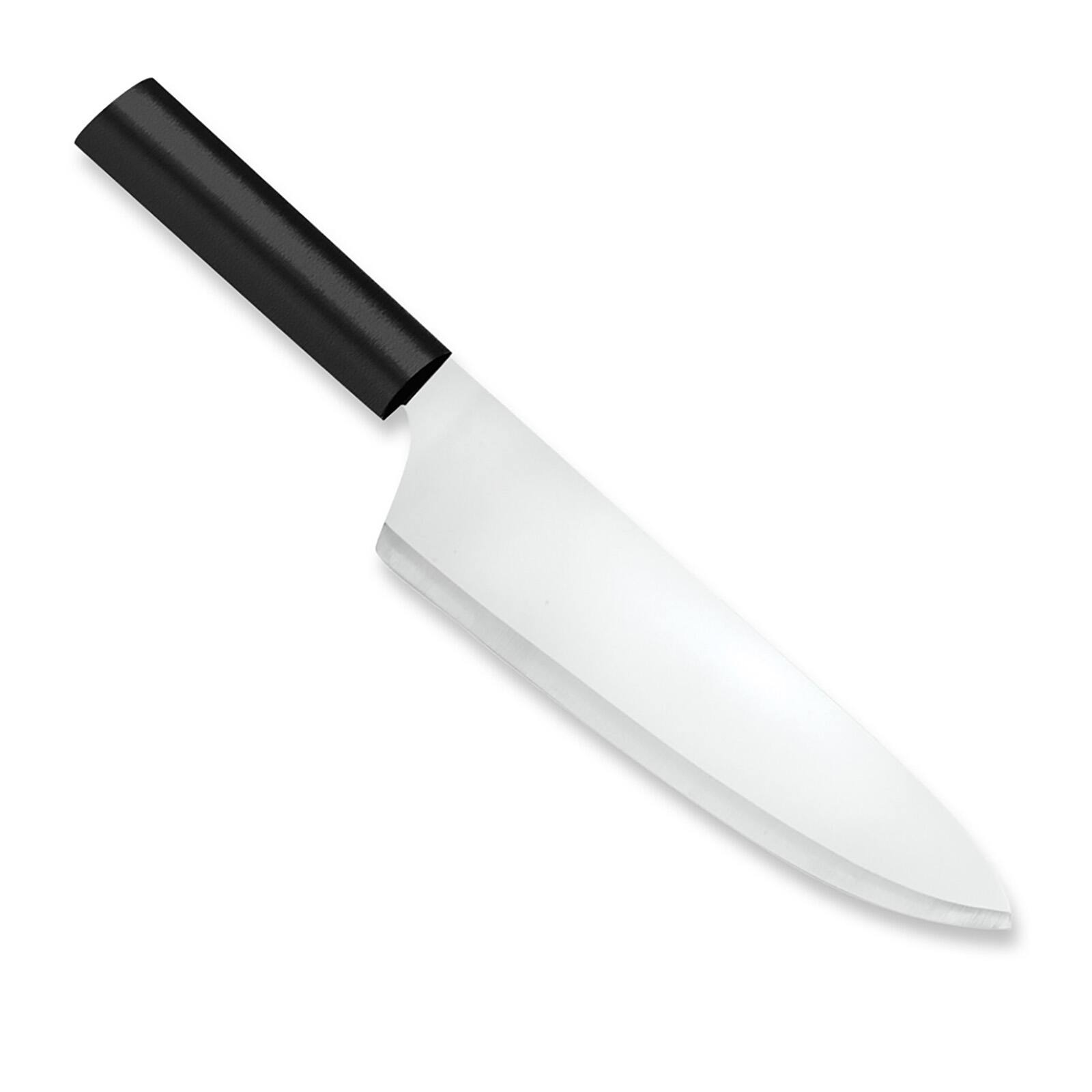 Front. Rada - Cutlery 8.5-Inch French Chef Knife Straight Stainless Steel Blade, Black Handle - Black.