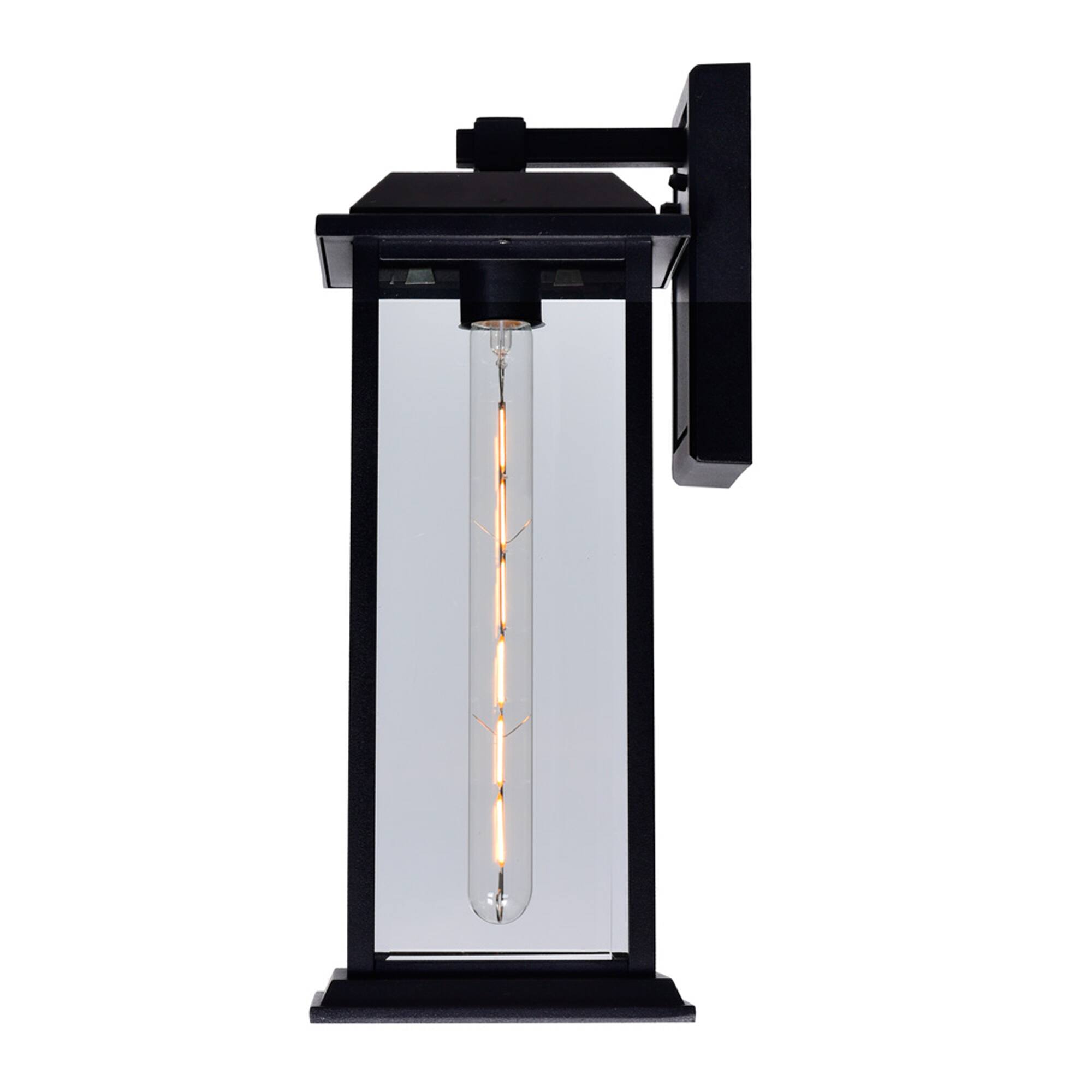 Left. CWI Lighting - Blackbridge 1 Light Outdoor Black Wall Lantern - Black.