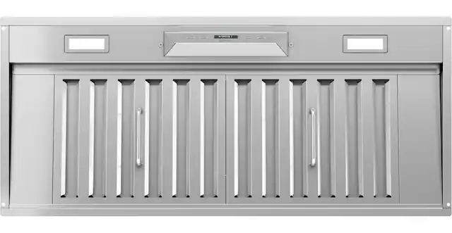 Front. Zephyr - Tornado II 34 in. 600 CFM Insert Range Hood with LED Lights - Stainless Steel.
