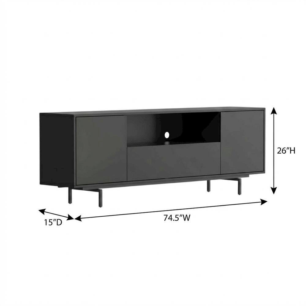 26"H 15"D 74.5"W