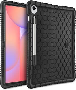 Fintie - Silicone Case for Samsung Galaxy Tab S10 Lite/S10 FE/S9 FE/S9, Honey Comb Series All-Round Protection Back Cover - Black