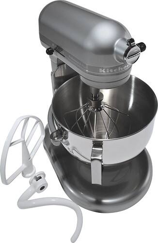 Angle Standard. KitchenAid - Professional 5 Plus Series Bowl-Lift Stand Mixer - Metallic Chrome.