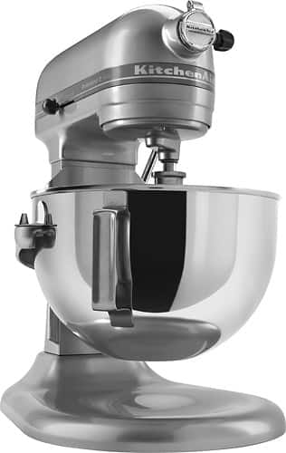 Front Standard. KitchenAid - Professional 5 Plus Series Bowl-Lift Stand Mixer - Metallic Chrome.