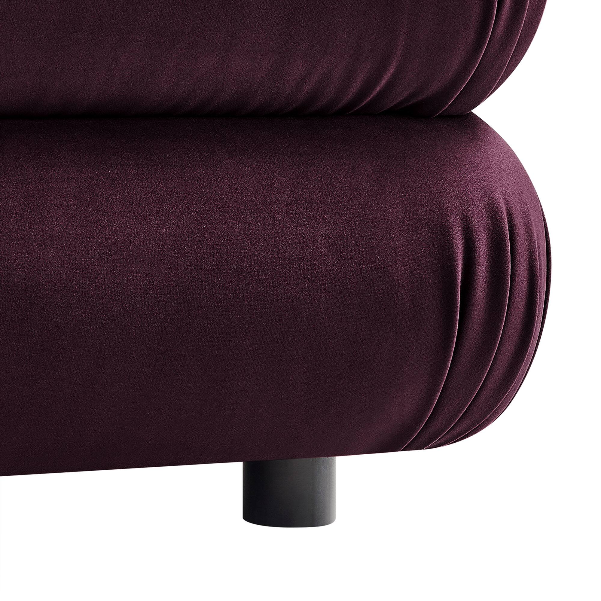 Alt View 5. Modway - Jubilee Modular Performance Velvet Ottoman by Modway - Mulberry.