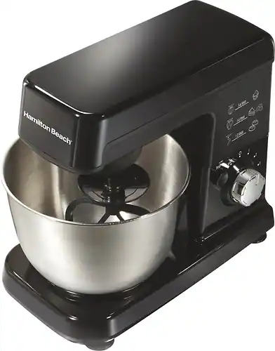 Angle. Hamilton Beach - Tilt-Head Stand Mixer - Black.