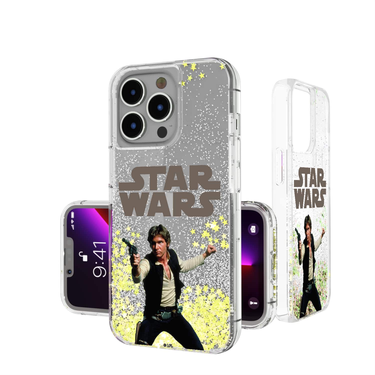 Keyscaper - Star Wars: A New Hope Color Block Glitter Phone Case - Apple iPhone 15 - Han Solo