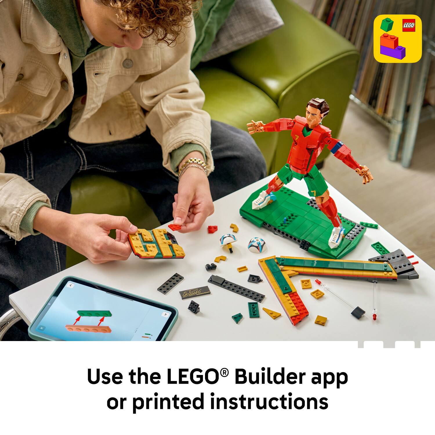 Use the LEGO® Builder app or printed instructions