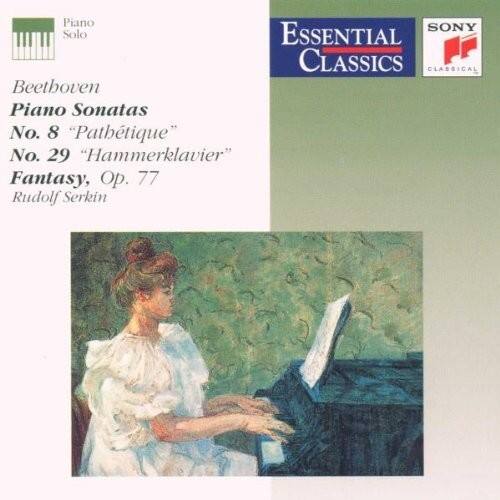 Piano Solo

Beethoven  
Piano Sonatas  
No. 8 "Pathétique"  
No. 29 "Hammerklavier"  
Fantasy, Op. 77  

Rudolf Serkin  

Essential Classics  
SONY Classical