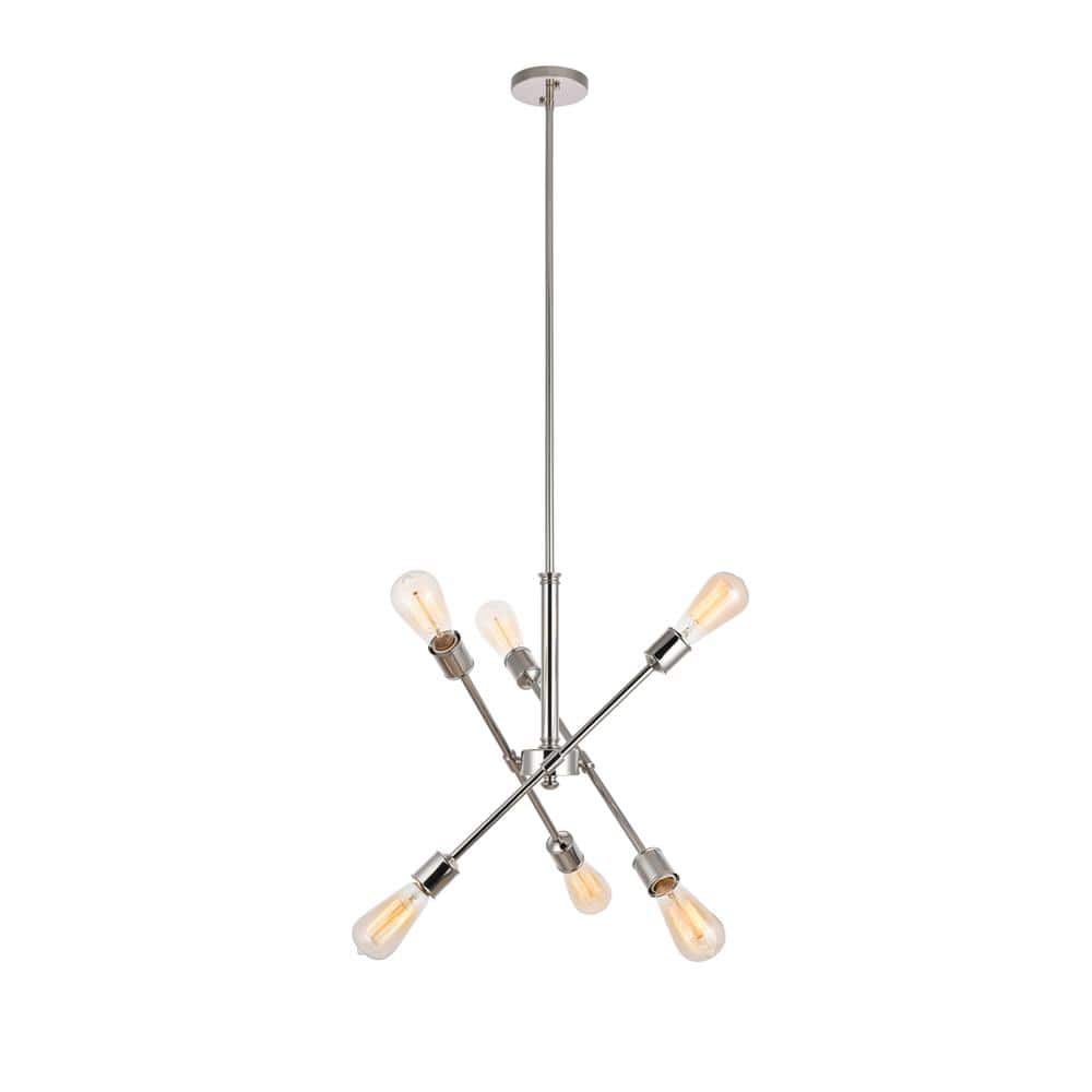 Living District - Axel 6 Lights Pendant - Polished Nickel price history on PriceWatchPro