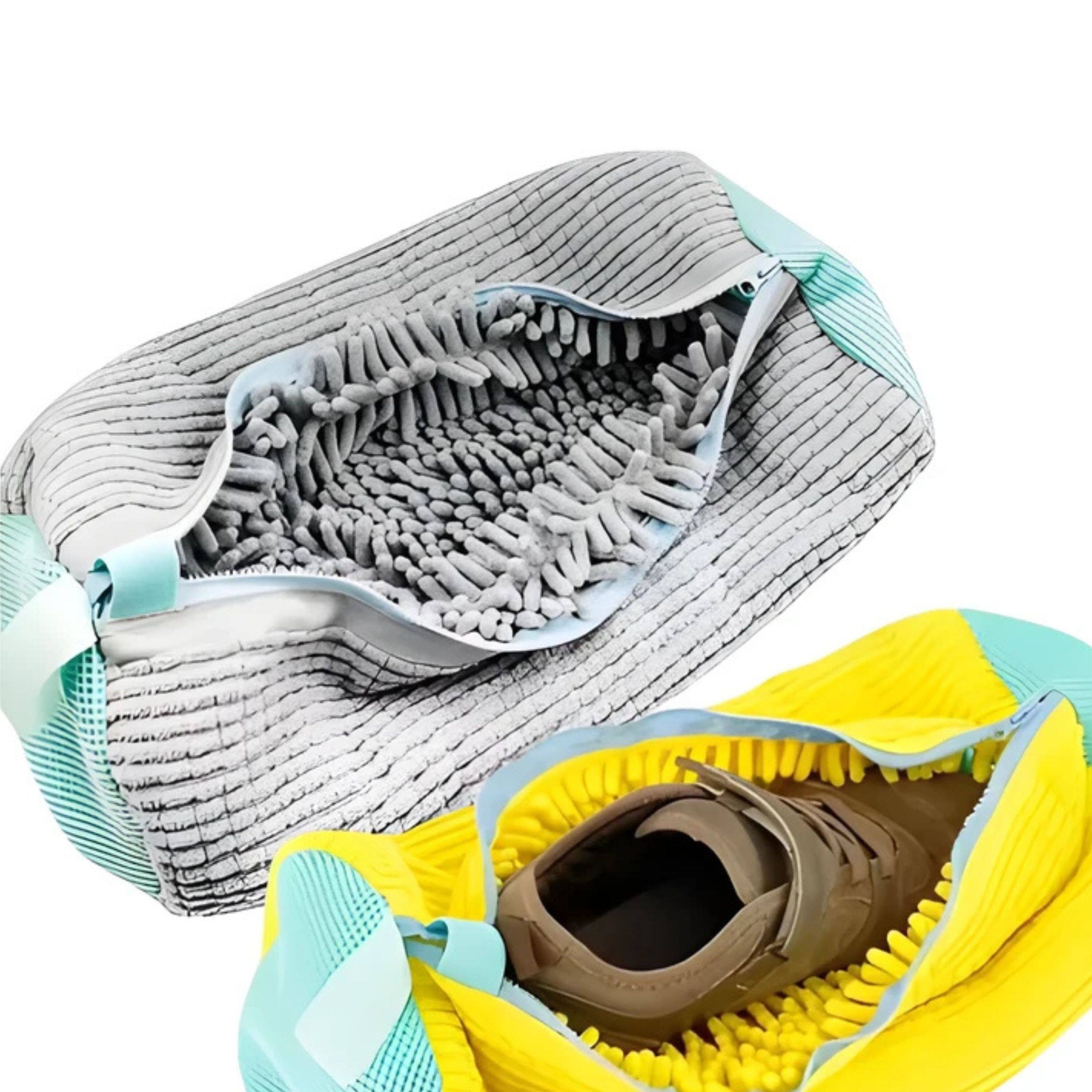 Angle. Kitcheniva - Padded Shoe Laundry Bag for Washing Machine Gray 1 Pcs - Gray.