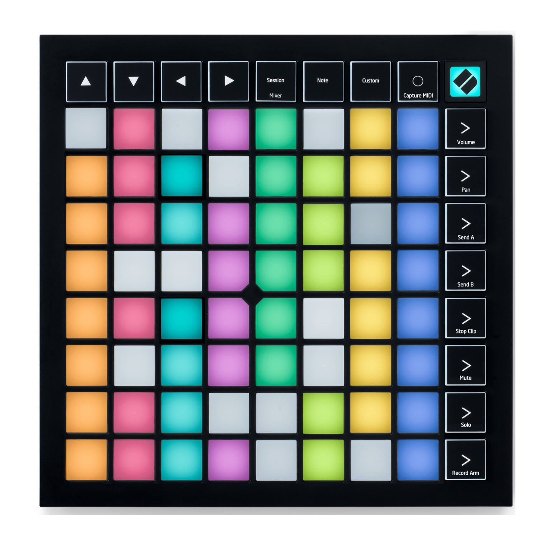 Session Mixer  
Note  
Custom  
Capture MIDI  

Volume  
Pan  
Send A  
Send B  
Stop Clip  
Mute  
Solo  
Record Arm