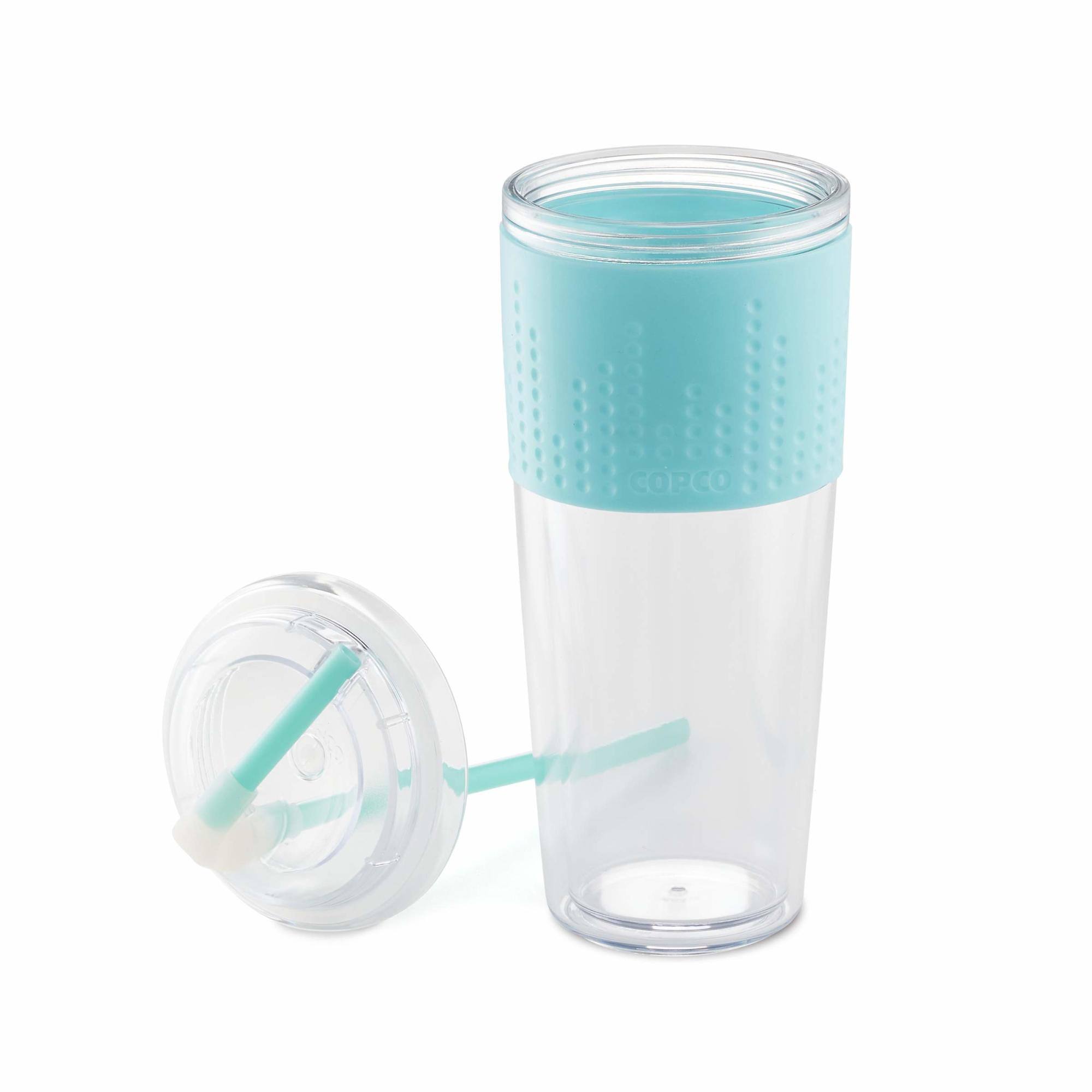Back. Copco - Copco Double Wall Travel Mug, 20 oz Lock-n-Roll 2-Pack BPA-Free - Teal.