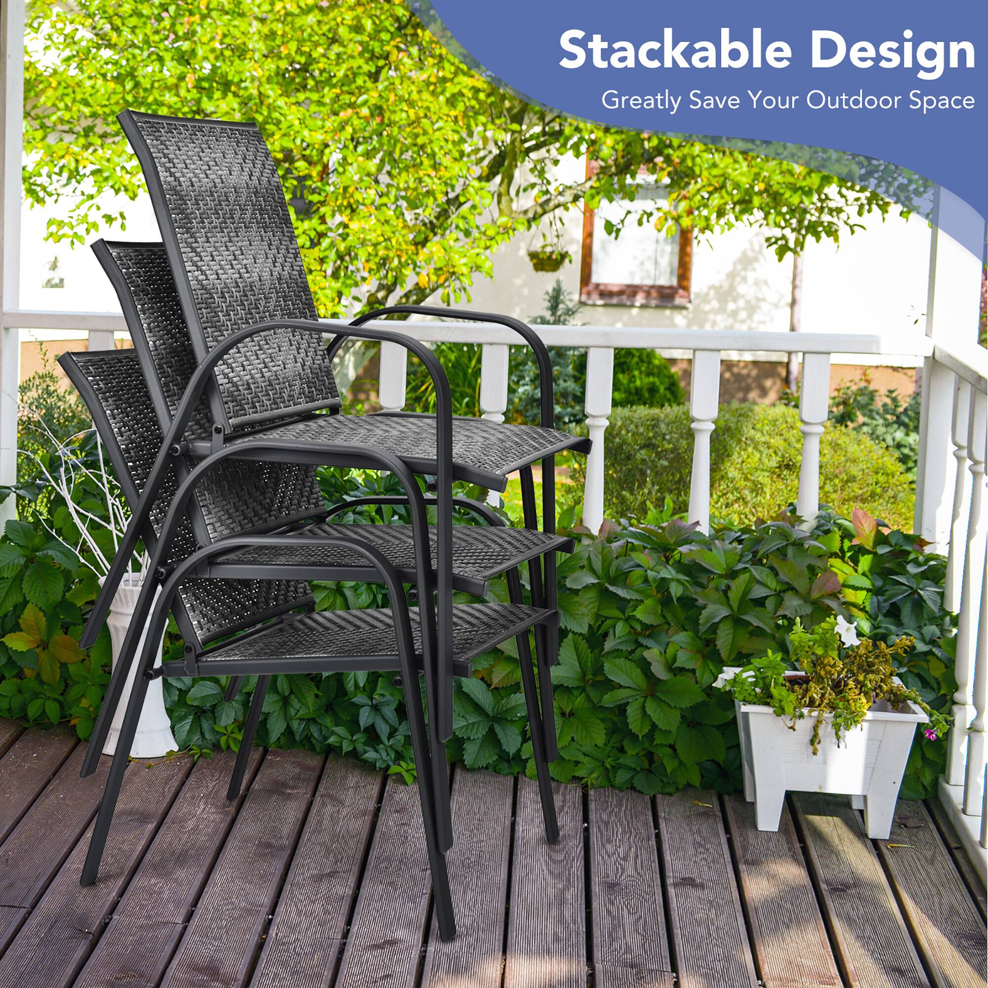 Stackable Design  
Greatly Save Your Outdoor Space