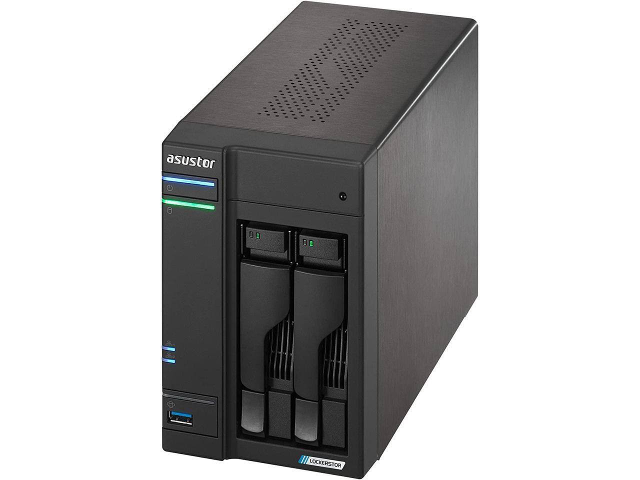 Asustor Lockerstor 2 Gen 2 AS6702T 2 Bay NAS, 2.0GHz CPU, 2.5GbE