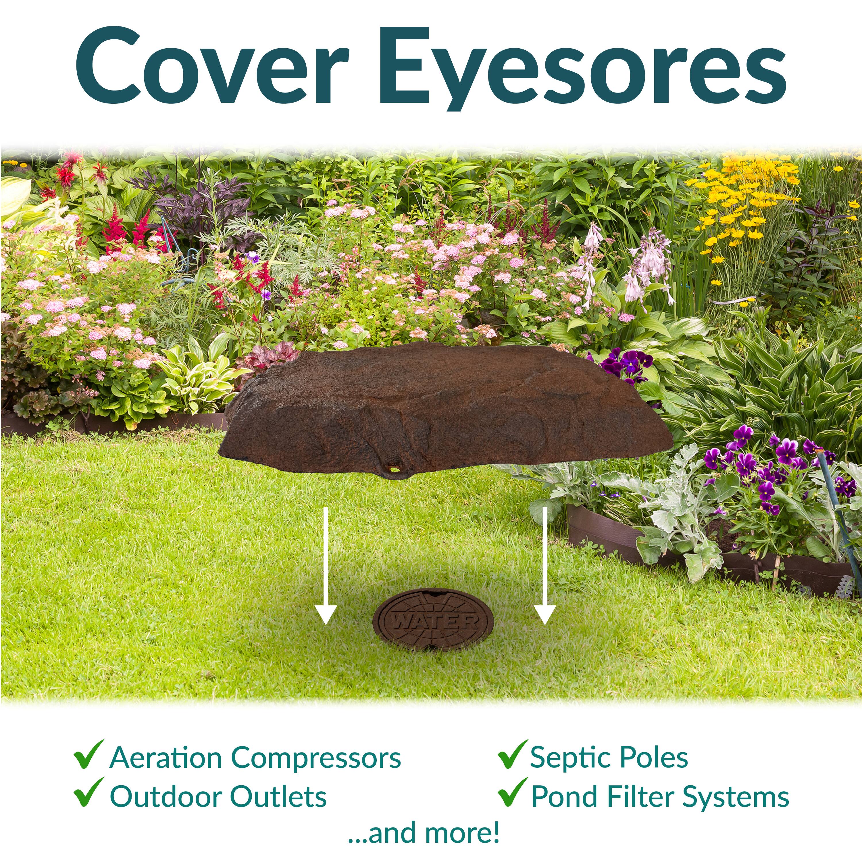 Cover Eyesores

- Aeration Compressors
- Outdoor Outlets
- Septic Poles
- Pond Filter Systems
...and more!