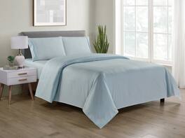 Bamboo Comfort - Bamboo 4 Piece Luxury Chevron Embossed Sheet Set - Chevron Embossed - Aqua