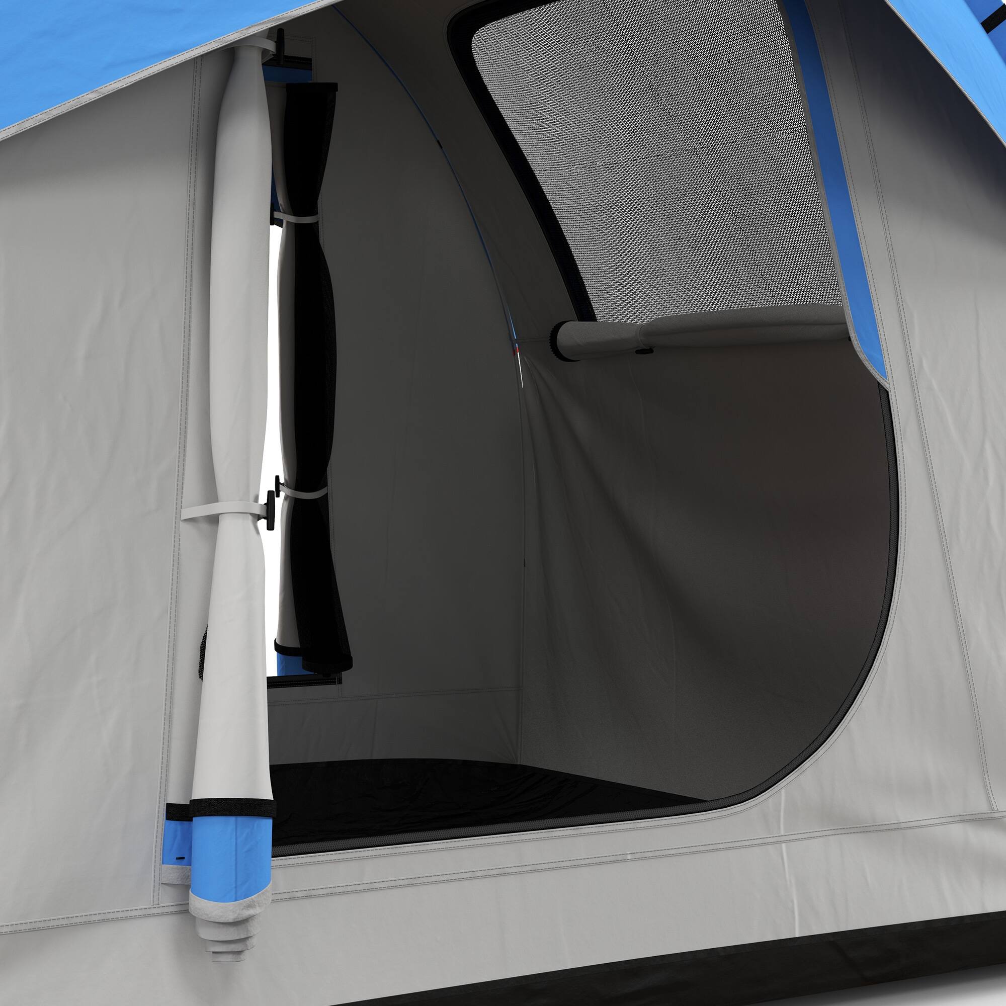Alt View 7. Outsunny - SUV Tent, 2000mm Waterproof Truck Tent with 3 Doors and Mesh Window, 7.5' L x 6.9' W x 6.9' H - Gray and Blue.