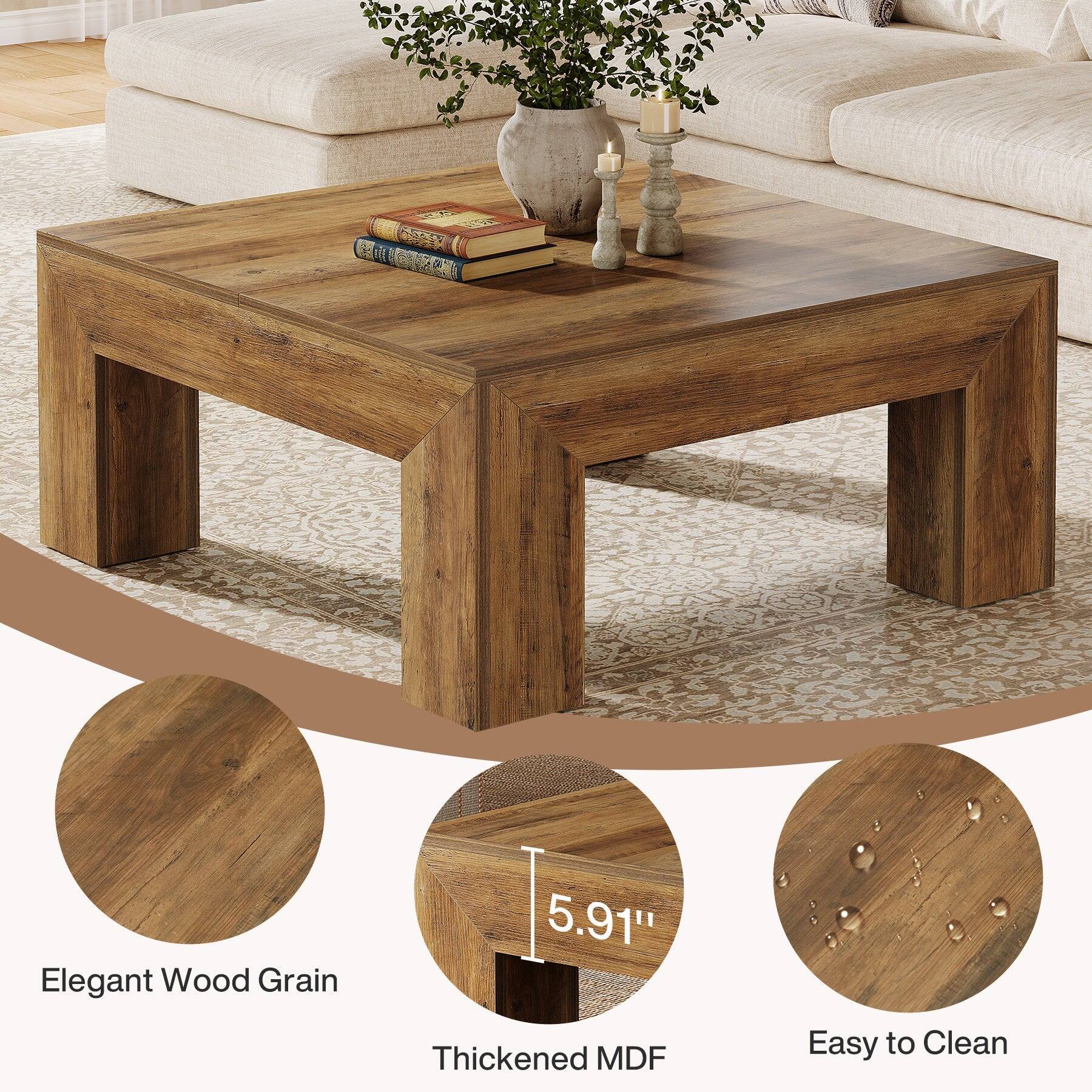 Elegant Wood Grain  
5.91"  
Thickened MDF  
Easy to Clean
