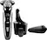 Left. Philips Norelco - 9300 Clean & Charge Wet/Dry Electric Shaver - Black/Silver.