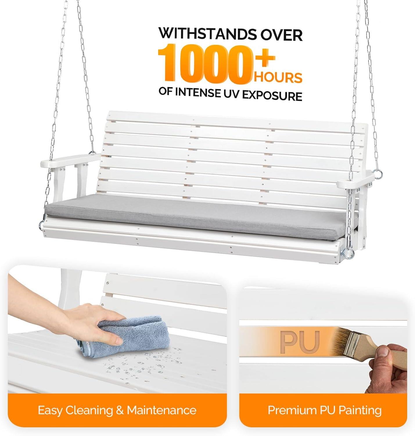 WITHSTANDS OVER 1000+ HOURS OF INTENSE UV EXPOSURE

Easy Cleaning & Maintenance

Premium PU Painting
