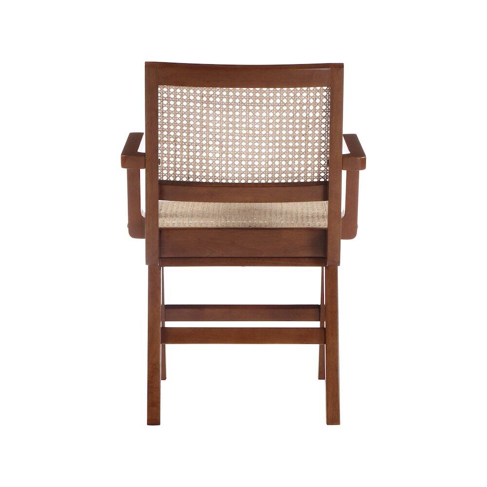 Alt View 1. Meridian Furniture - Preston Walnut Wood Dining Arm Chair, Set of 2 - Brown.