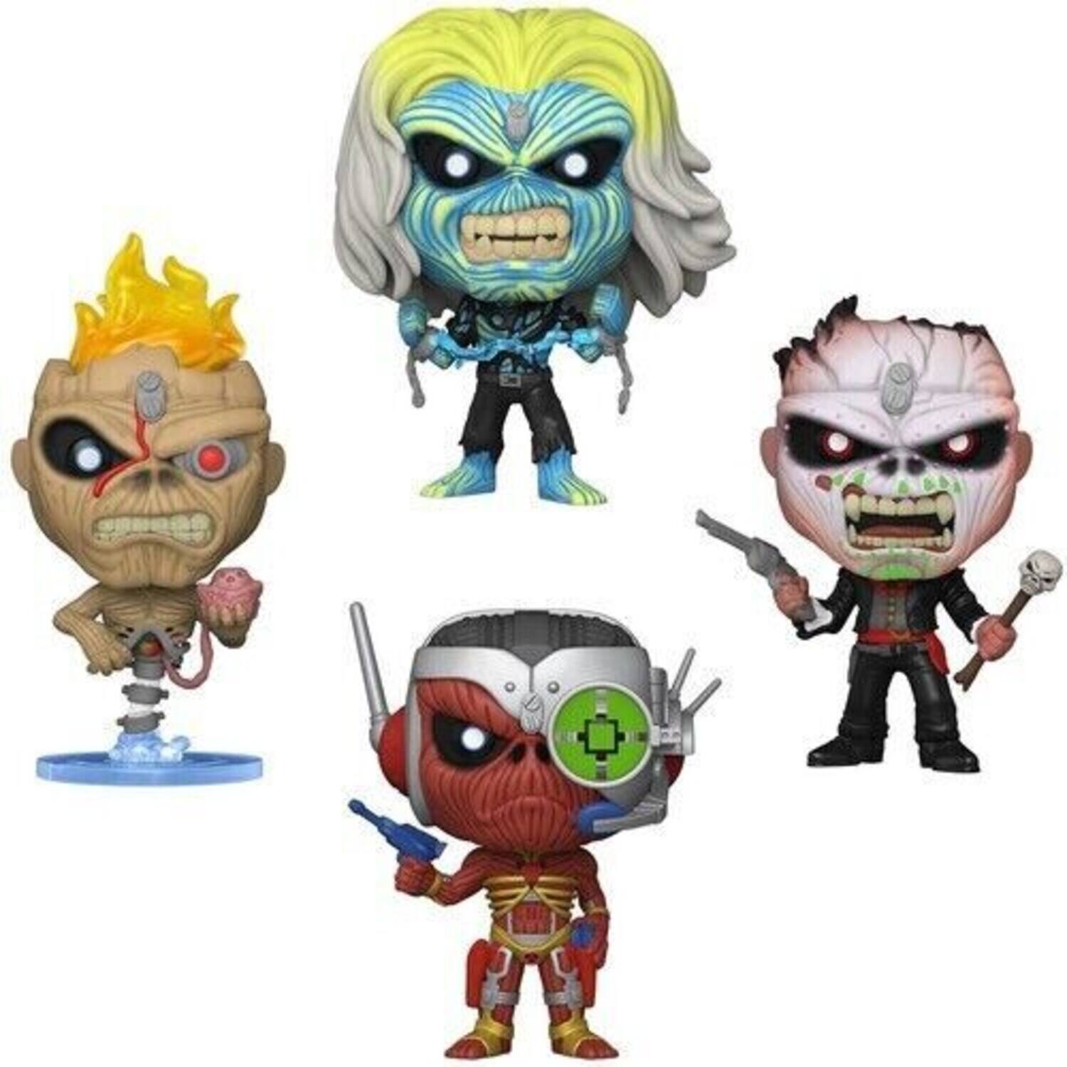 Alt View 2. Funko - Iron Maiden - FUNKO POP! ROCKS: Iron Maiden - Eddie 4PK Glow in the Dark Box Set (AE Exclusive)   - COLLECTIBLES - Multicolor.